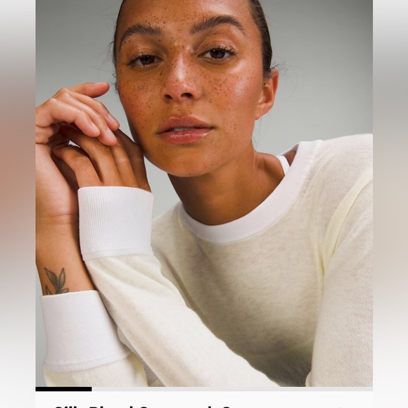 Silk Lululemon Crewneck Ivory - Picture 2 of 8